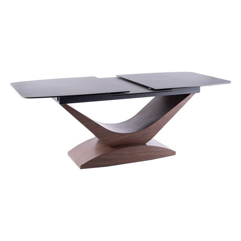 Veneti Rozkladací jedálenský stôl OHAN - 180x95, šedý mramor / orech